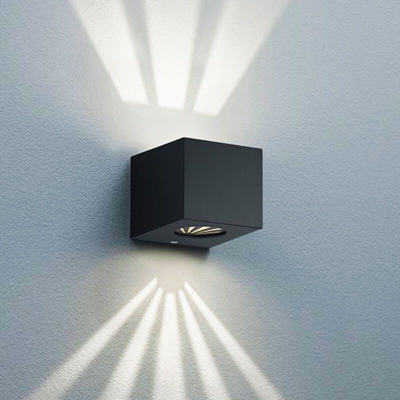 Čierne vonkajšie svietidlo dizajnové, Sandby, 2 W, LED 3000 K, IP44