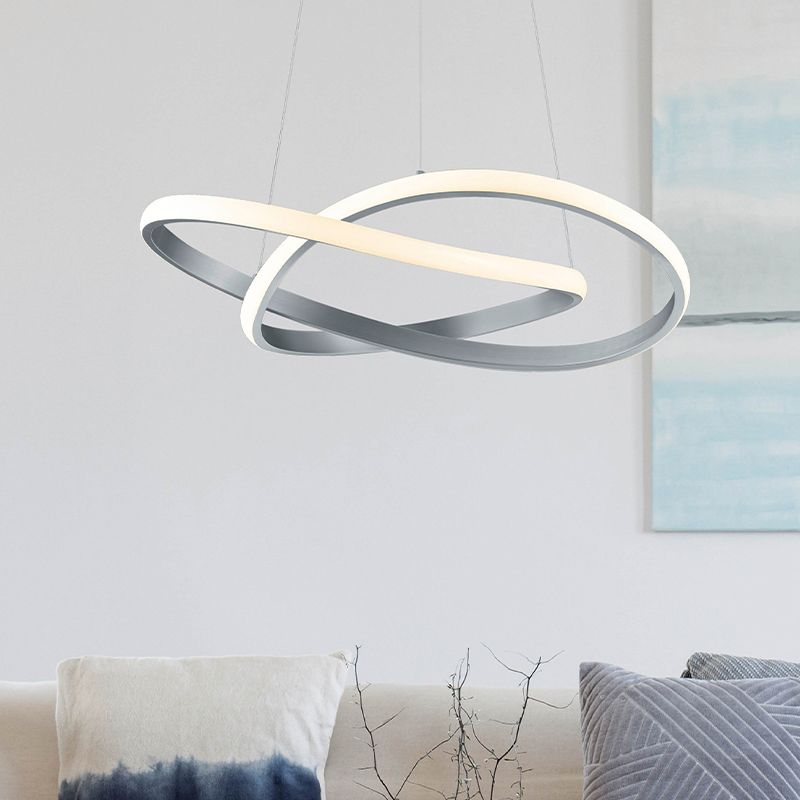 Niklové visiace svietidlo moderné, Aby, 27 W, LED 3000 K