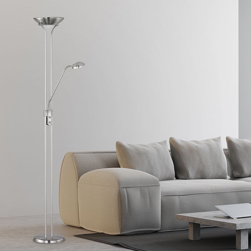 Čierna stojaca lampa moderná, Aiden, 20 W, LED 3000 K, s vypínačom