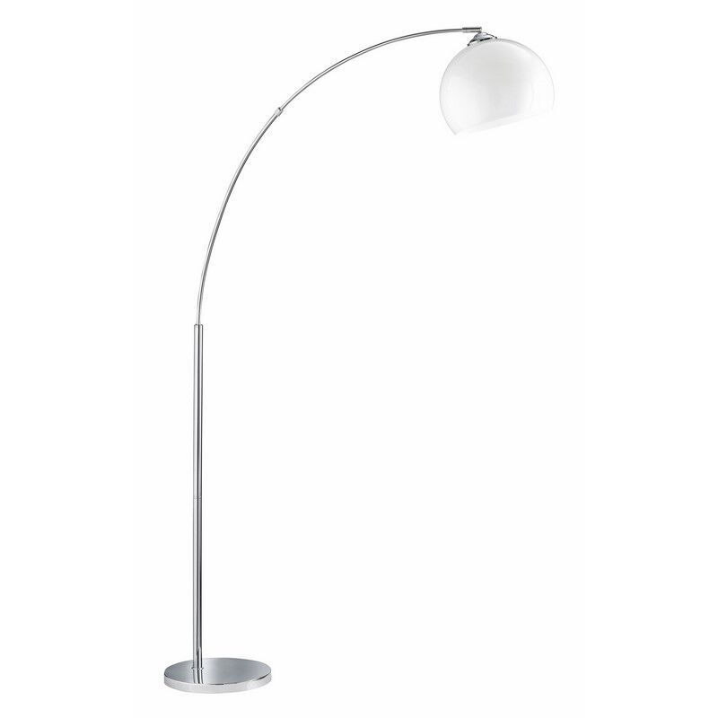 Chrómová stojaca lampa plastová, Yana, s vypínačom Chrómová stojaca lampa plastová, Yana, s vypínačom