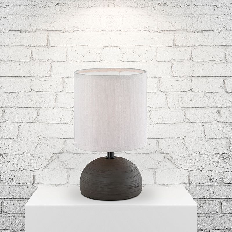 Keramická stolová lampa hnedá, Yeraz, s vypínačom