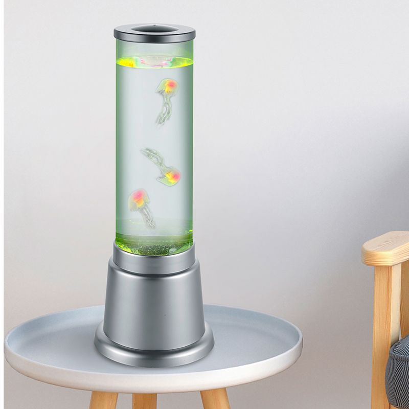 Strieborná stolná lampa do detskej izby dizajnová, Berke, 6 W, LED 3000 K, s vypínačom