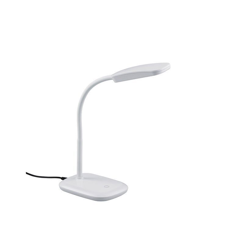 Biela lampa na písací stôl moderná, Charlot, 3,5 W, LED 3000 K, s vypínačom