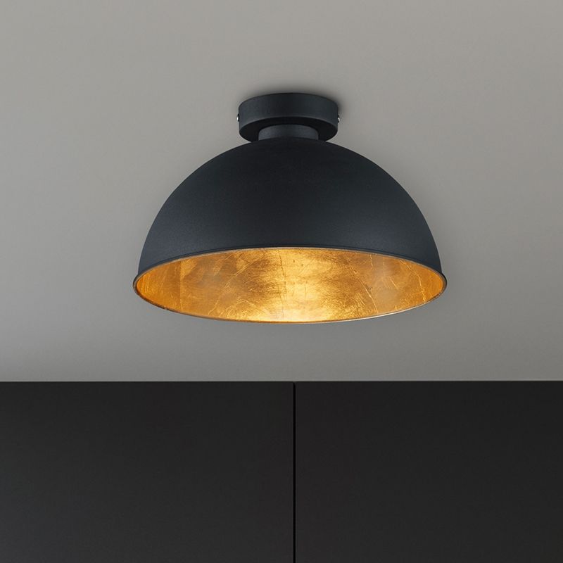 Čierna stropná lampa industriálna, Lyndee
