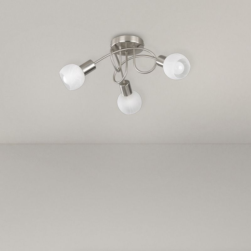 Niklová stropná lampa moderná, Benita