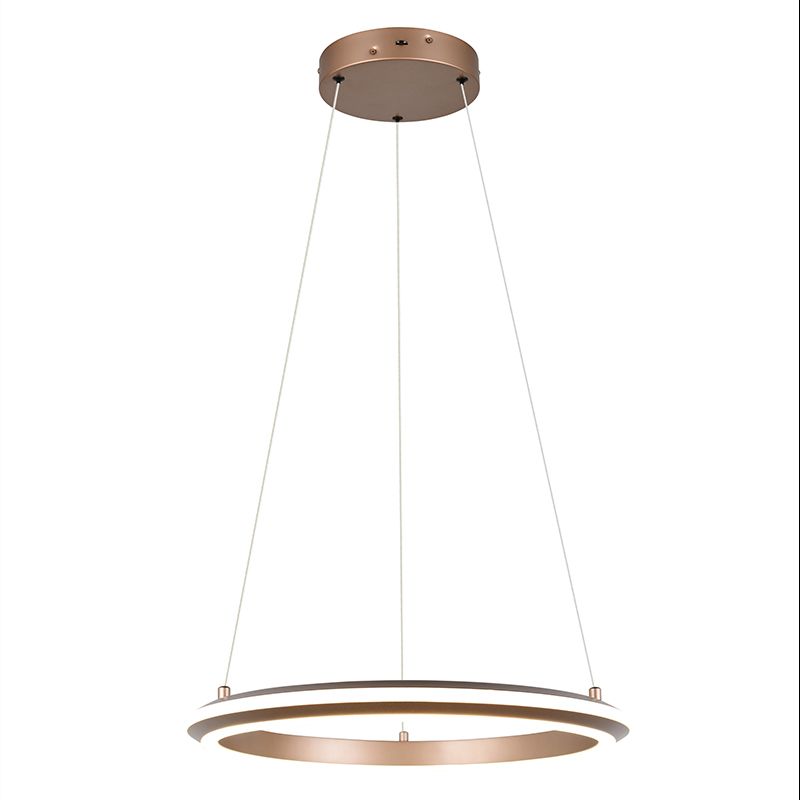 Hnedé visiace svietidlo moderné, Jiry, 34 W, LED white switch, s 3-stupňovým stmievačom