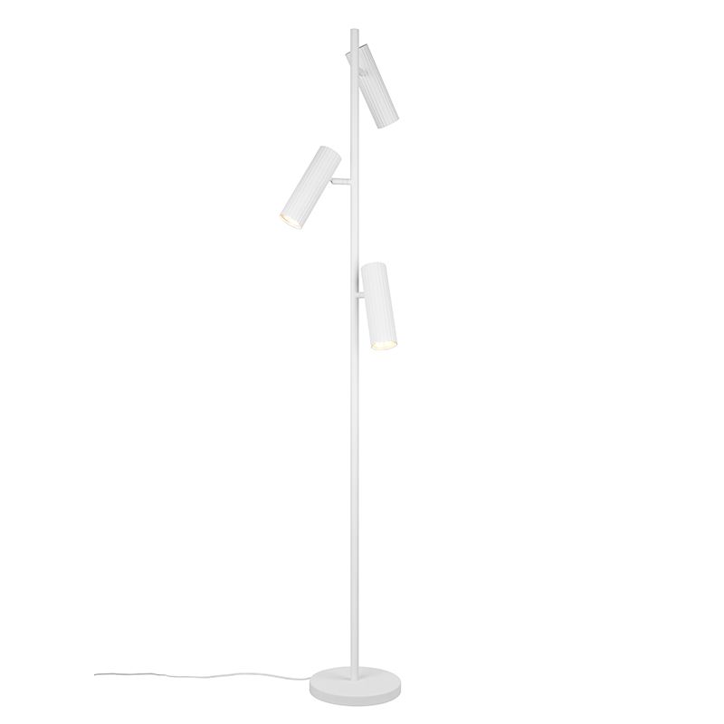 Biela stojaca lampa moderná, Sieb, s vypínačom