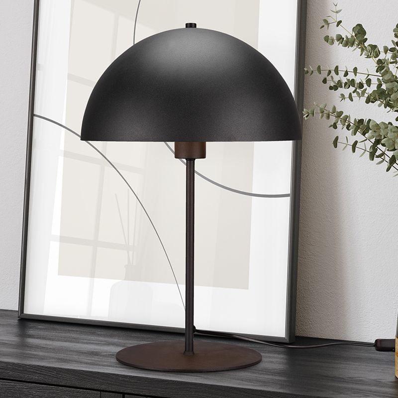 Čierna stolová lampa moderná, Fransisca, s vypínačom