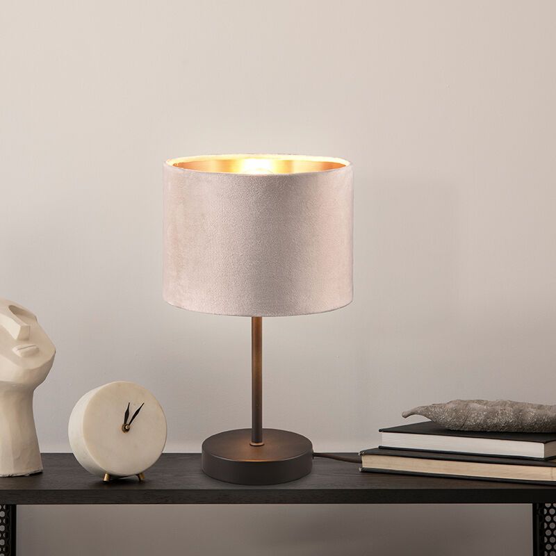 Béžová stolová lampa moderná, Ercan Béžová stolová lampa moderná, Ercan