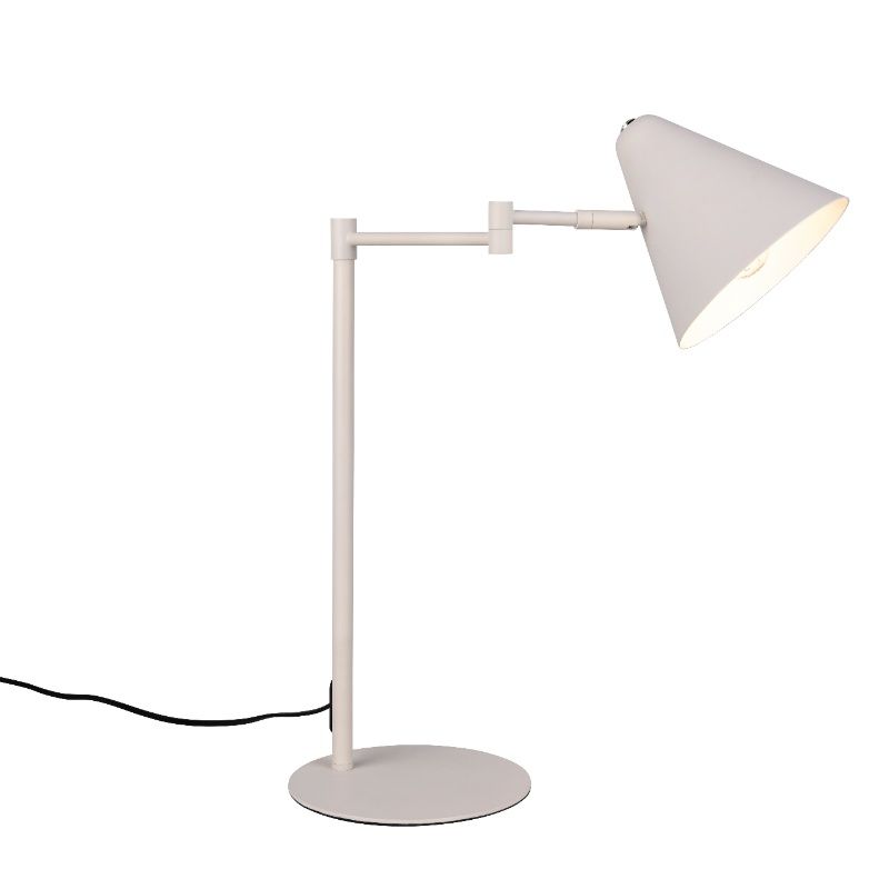 Sivá lampa na písací stôl moderná, Jille, s vypínačom