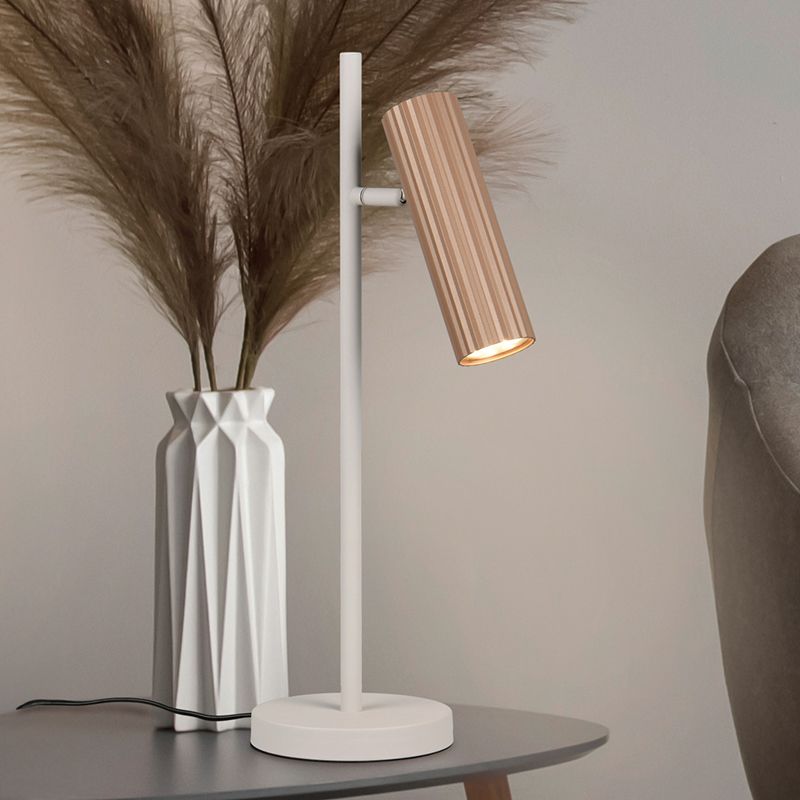 Hnedá stolová lampa moderná, Sieb, s vypínačom Hnedá stolová lampa moderná, Sieb, s vypínačom