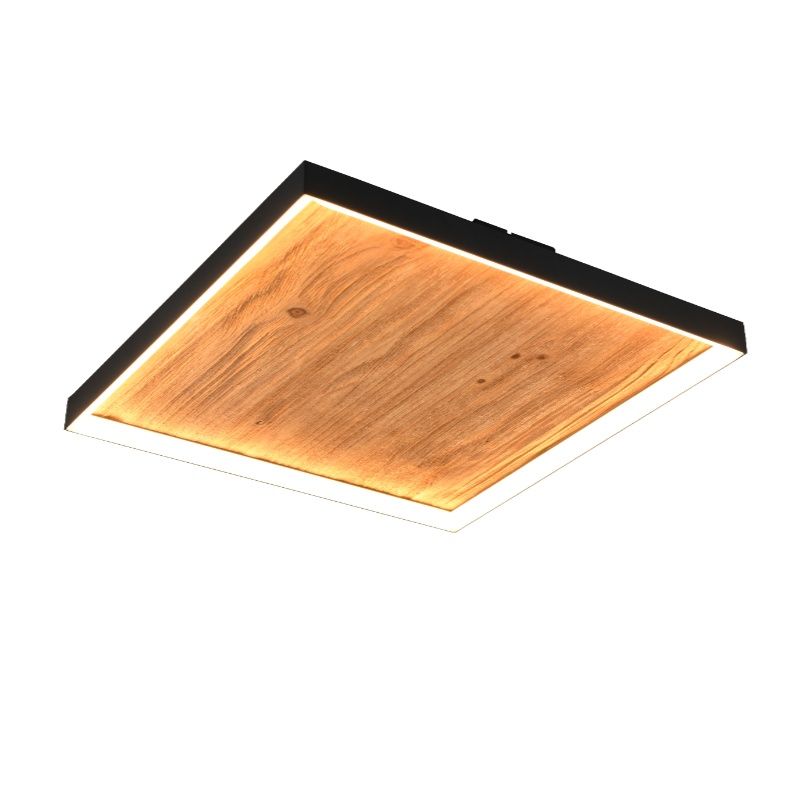 Drevená stropná lampa dizajnová, Tanneke, 41 W, LED 3000 K, s 3-stupňovým stmievačom