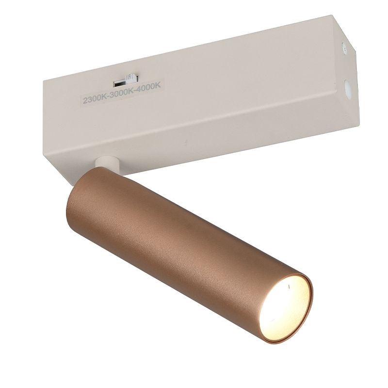 Hnedé nástenné bodové svietidlo moderné, Smail, 5,5 W, LED white switch, s 3-stupňovým stmievačom