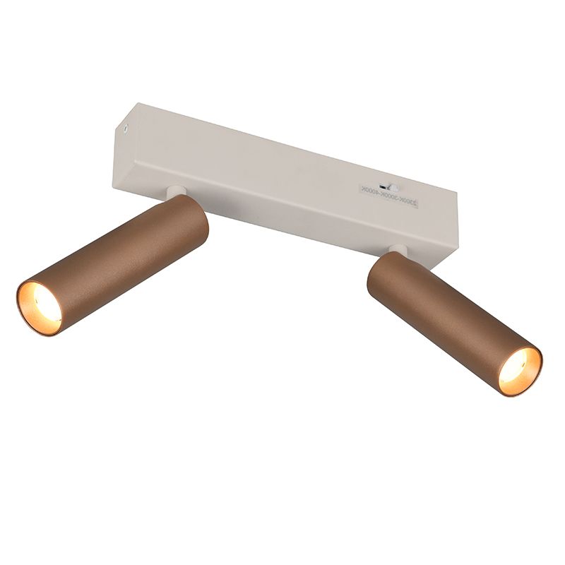 Hnedé stropné bodové svetlo moderné, Smail, 5,5 W, LED white switch, s 3-stupňovým stmievačom