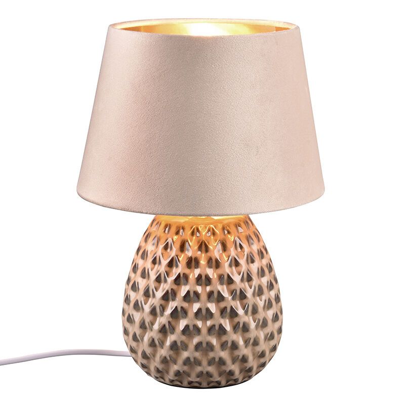 Keramická stolová lampa béžová, Anderson, s vypínačom Keramická stolová lampa béžová, Anderson, s vypínačom