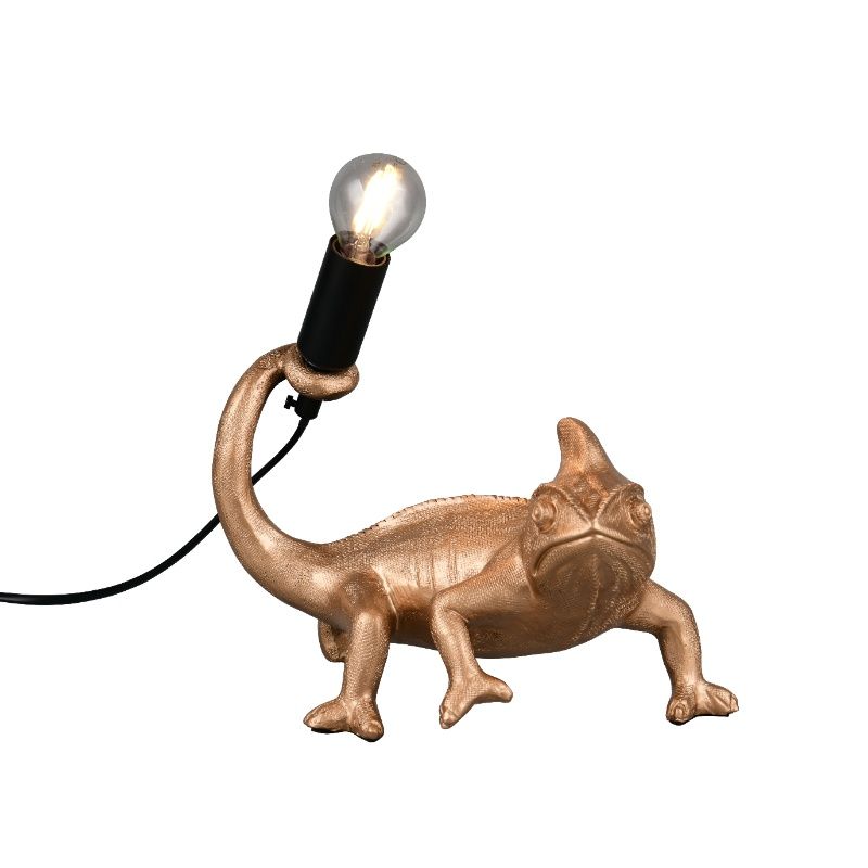 Zlatá stolová lampa plastová, Chameleon