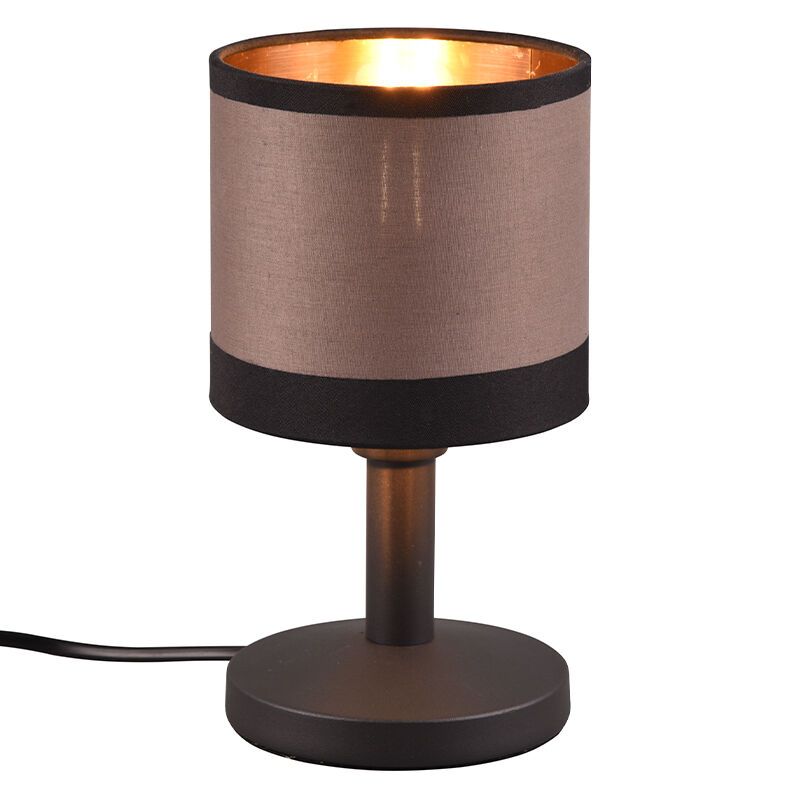 Taupeová stolová lampa moderná, Denley, s vypínačom