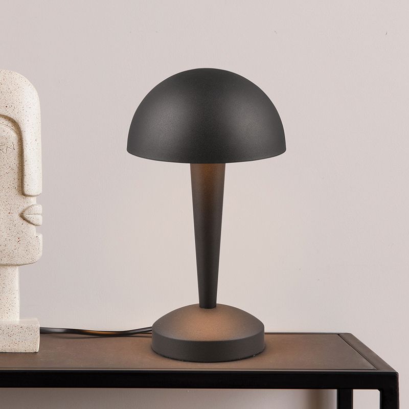Čierna stolová lampa moderná, Delila, s dotykovým stmievačom