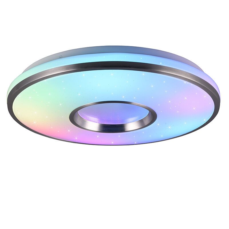 Biela stropná lampa plastová, Franz, 21 W, LED RGBW, s diaľkovým ovládačom