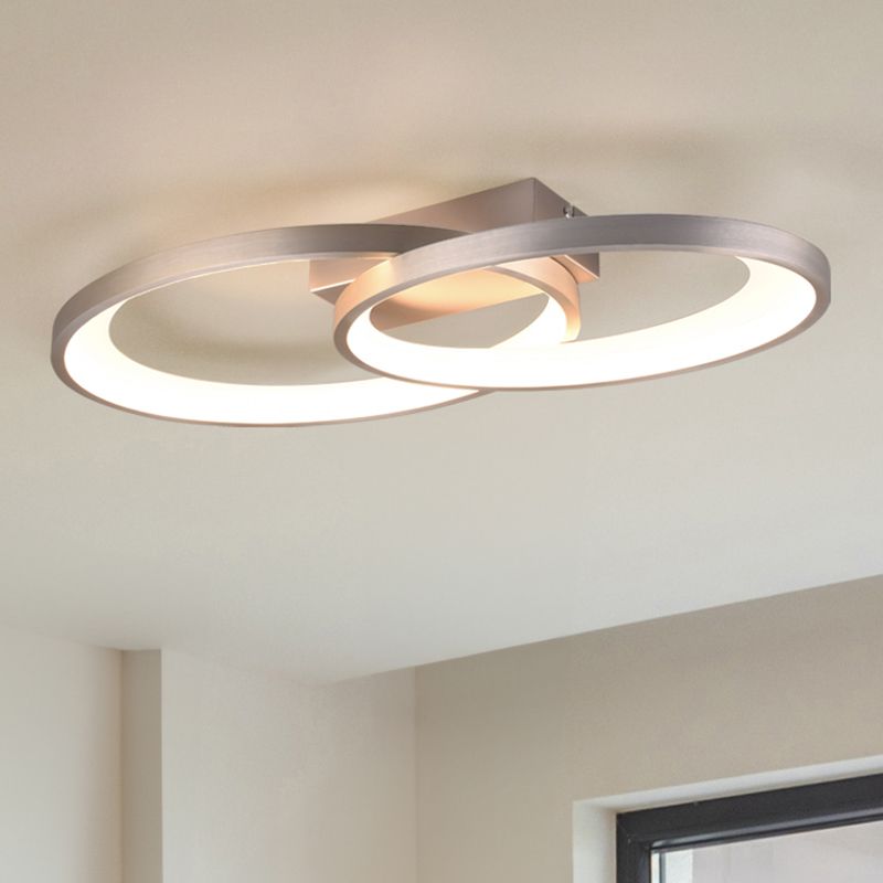 Niklová stropná lampa moderná, Ersan, 25 W, LED 3000 K