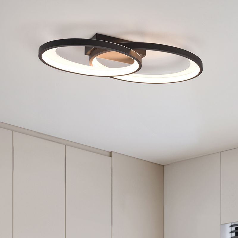 Čierna stropná lampa moderná, Ersan, 25 W, LED 3000 K