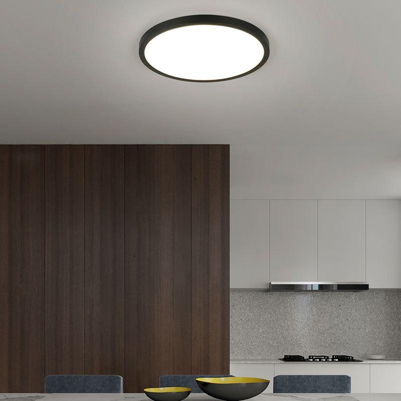 Čierna stropná lampa moderná, Zayd, 30 W, LED white switch, s 3-stupňovým stmievačom
