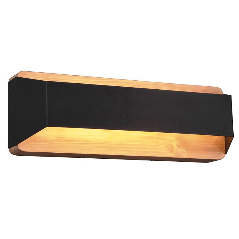 Čierne up down nástenné svietidlo moderné, Navajo, 13,5 W, LED 3000 K