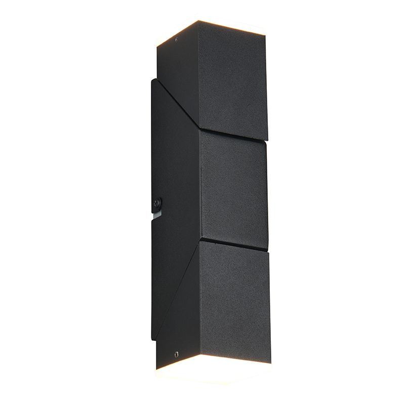 Čierne up down nástenné svietidlo moderné, Lok, 3 W, LED 3000 K
