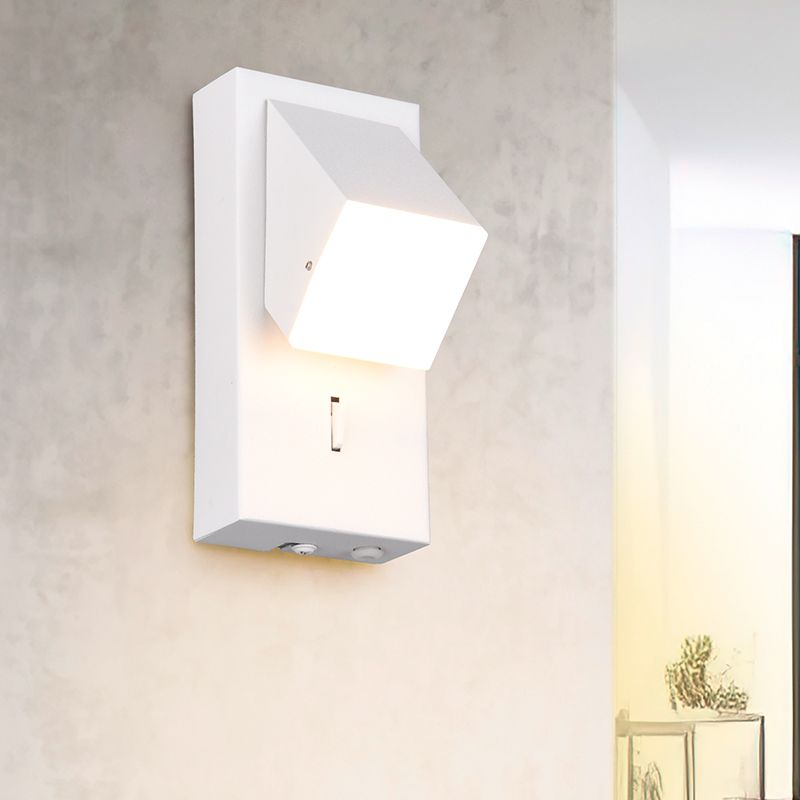 Biele nástenné svietidlo moderné, Lok, 3 W, LED 3000 K Biele nástenné svietidlo moderné, Lok, 3 W, LED 3000 K