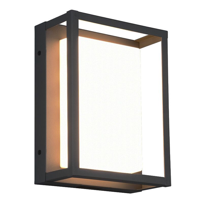 Antracité vonkajšie svietidlo kovové, Rolina, 10 W, LED white switch, IP54, s 3-stupňovým stmievačom