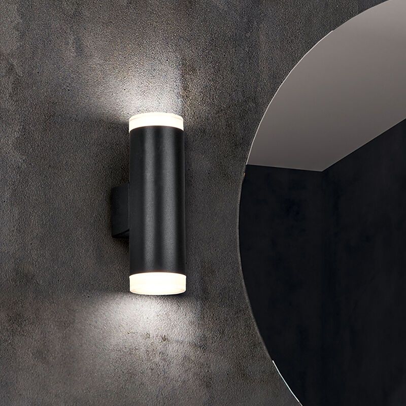 Čierne nástenné svetlo do kúpeľne moderné, Spjald, 4 W, LED 3000 K, IP44