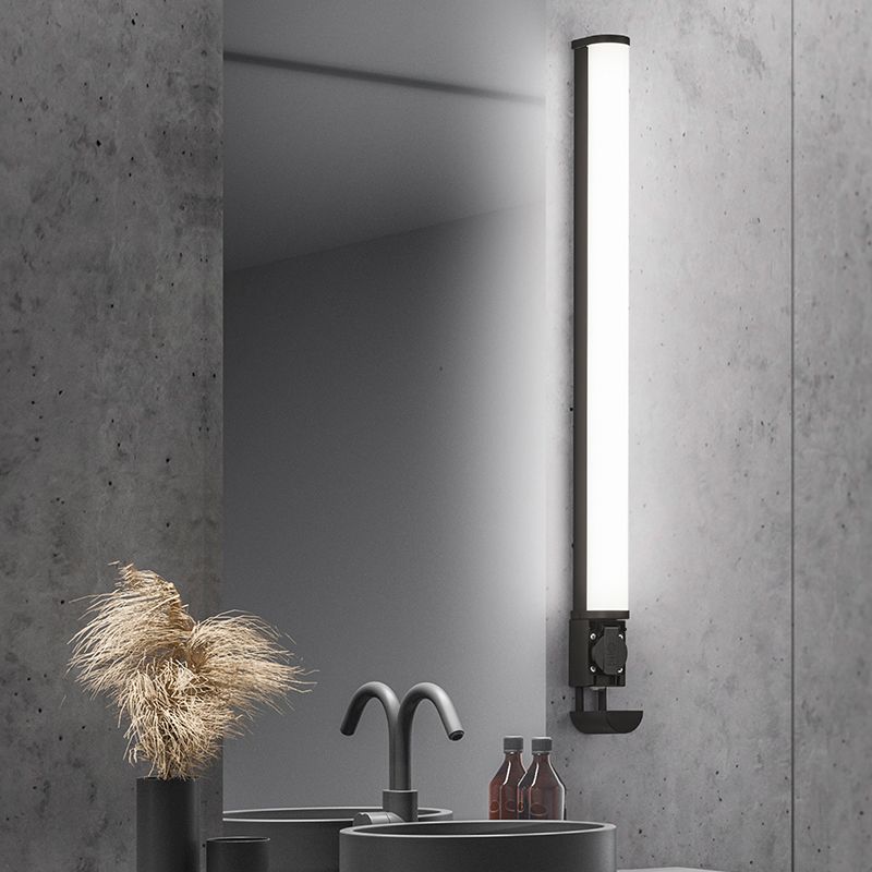 Čierne nástenné svetlo do kúpeľne moderné, Bernou, 16 W, LED 3000 K, IP44