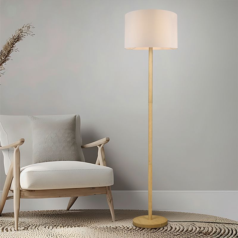Drevená stojaca lampa moderná, Caya, s vypínačom