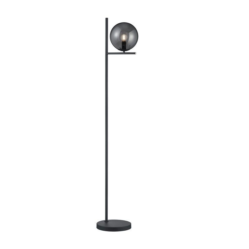 Antracitá stojaca lampa moderná, Silkis, s vypínačom