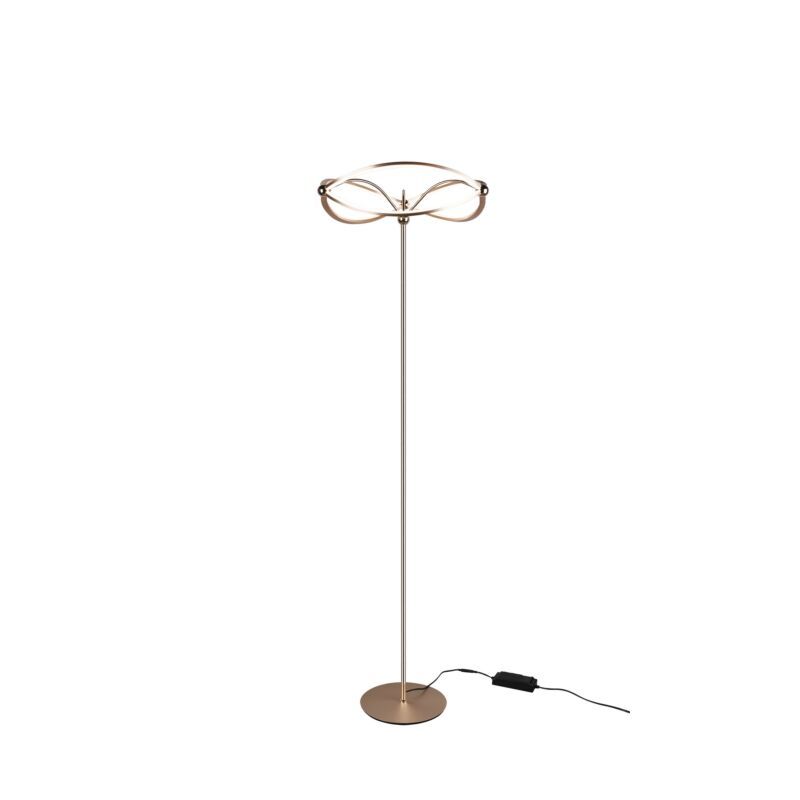Mosadzná stojaca lampa moderná, Remy, 31 W, LED 3000 K, s vypínačom