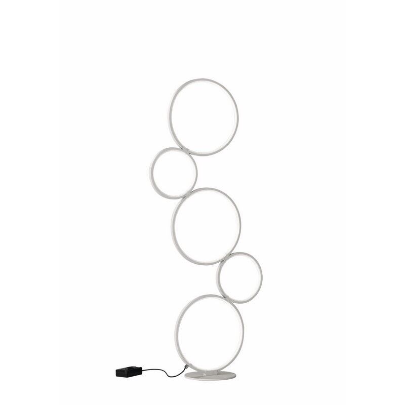 Biela stojaca lampa moderná, Robon, 36 W, LED 3000 K, s vypínačom