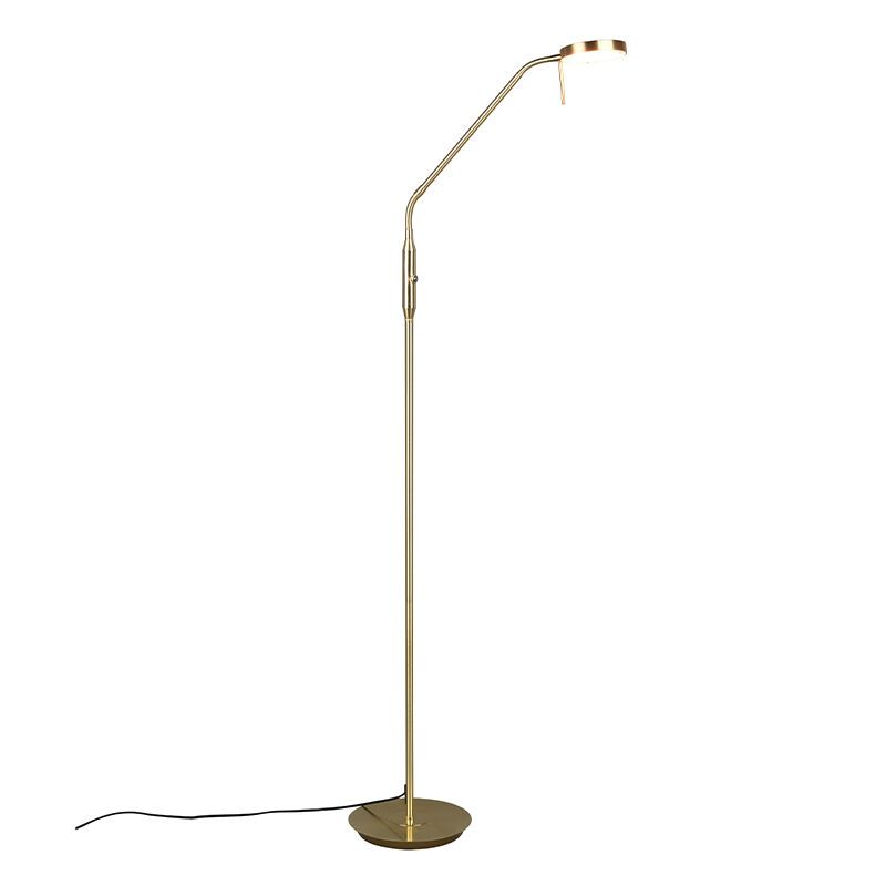 Mosadzná oblúková lampa moderná, Bilge, 12 W, LED s nastaviteľnou farbou svetla, s vypínačom