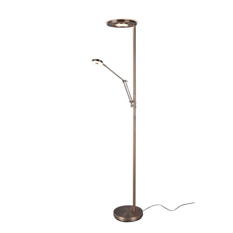 Bronzová stojaca lampa na čítanie moderná, Yazid, 32 W, LED s nastaviteľnou farbou svetla Bronzová stojaca lampa na čítanie moderná, Yazid, 32 W, LED s nastaviteľnou farbou svetla