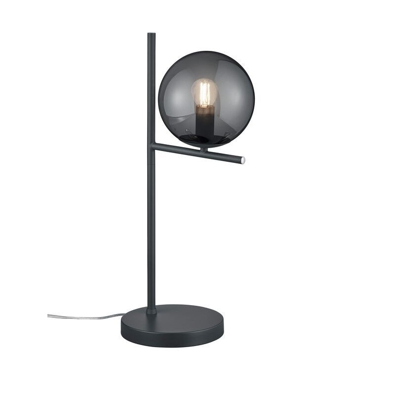 Antracitá stolová lampa moderná, Silkis, s vypínačom Antracitá stolová lampa moderná, Silkis, s vypínačom