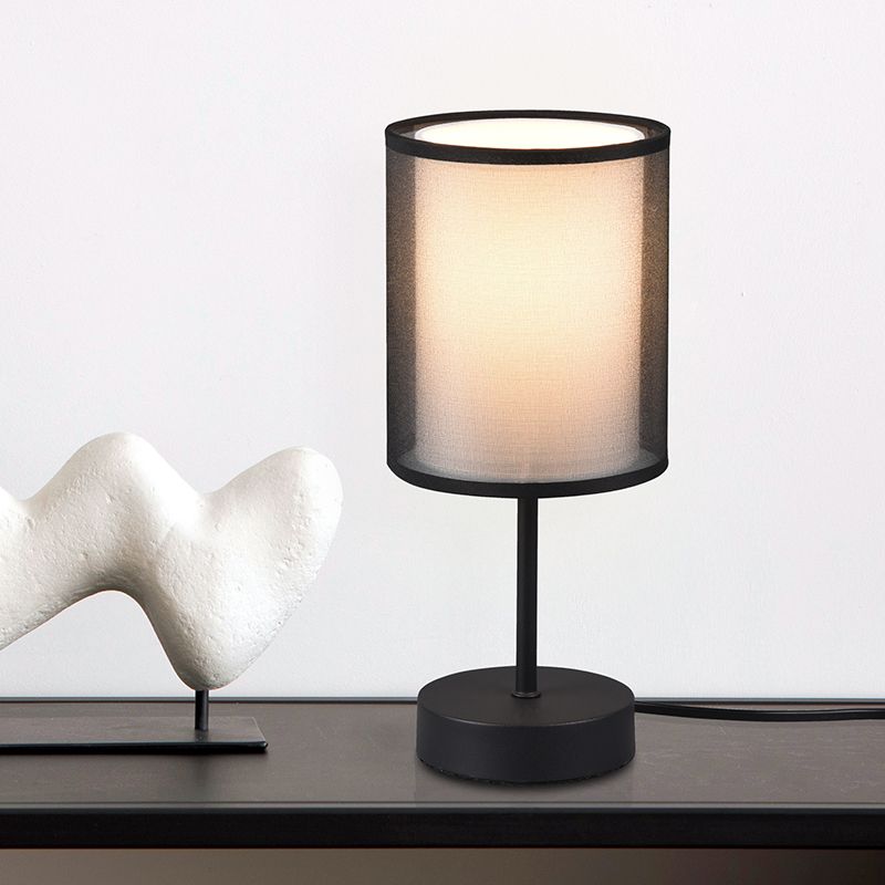 Antracitá stolová lampa moderná, Mirle, s vypínačom