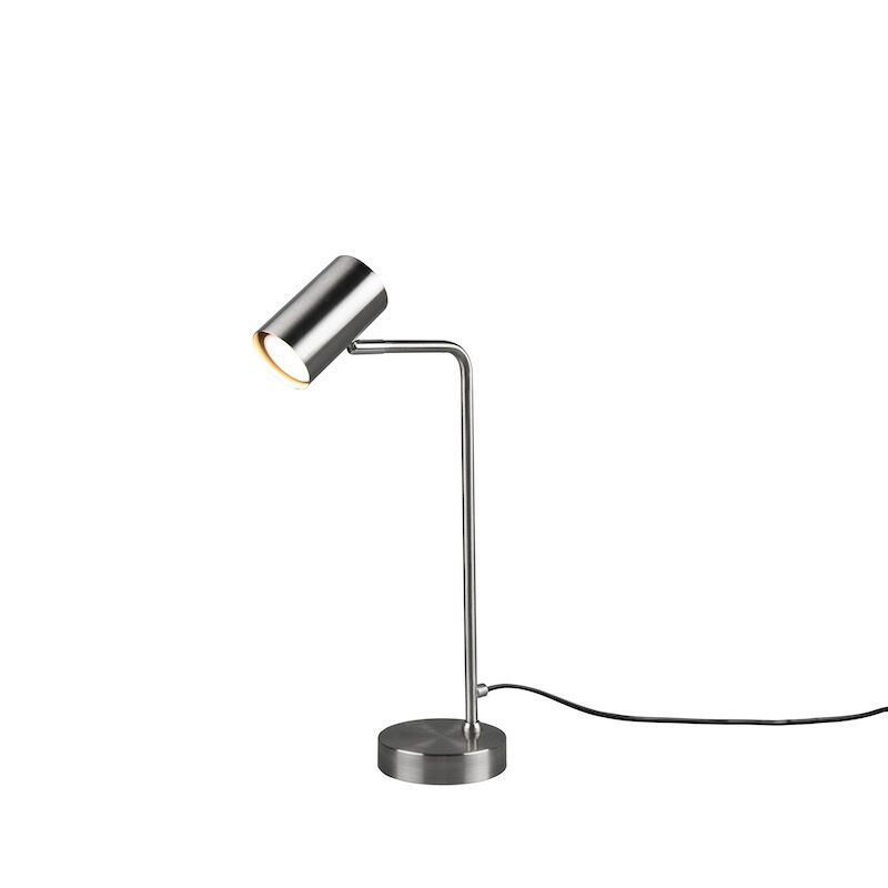 Niklová stolová lampa moderná, Kaso, s vypínačom Niklová stolová lampa moderná, Kaso, s vypínačom