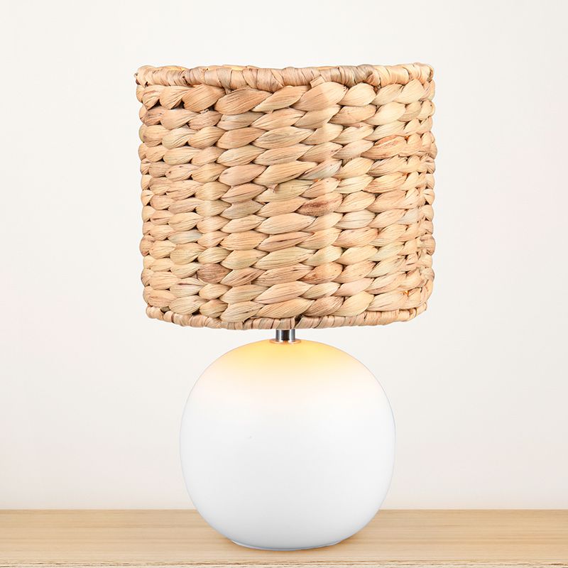 Hnedá stolová lampa rustikálna, Minouk, s vypínačom Hnedá stolová lampa rustikálna, Minouk, s vypínačom