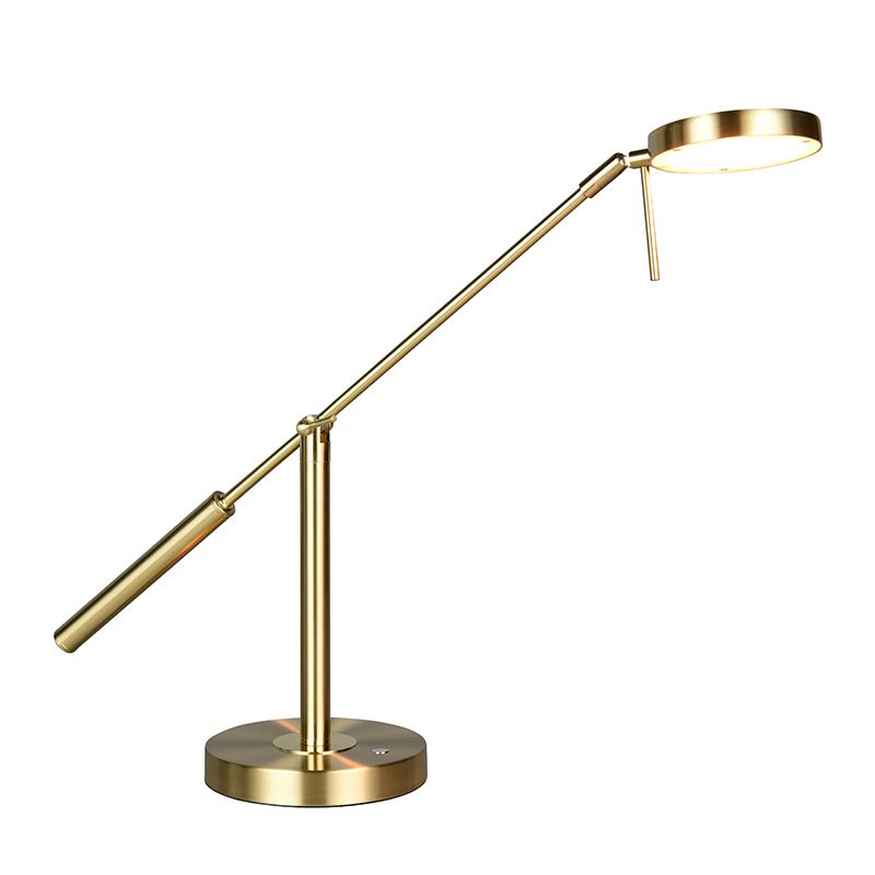 Mosadzná stolová lampa moderná, Bilge, s dotykovým stmievačom