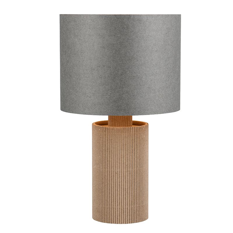 Bambusová stolová lampa sivá, Stach, s vypínačom Bambusová stolová lampa sivá, Stach, s vypínačom