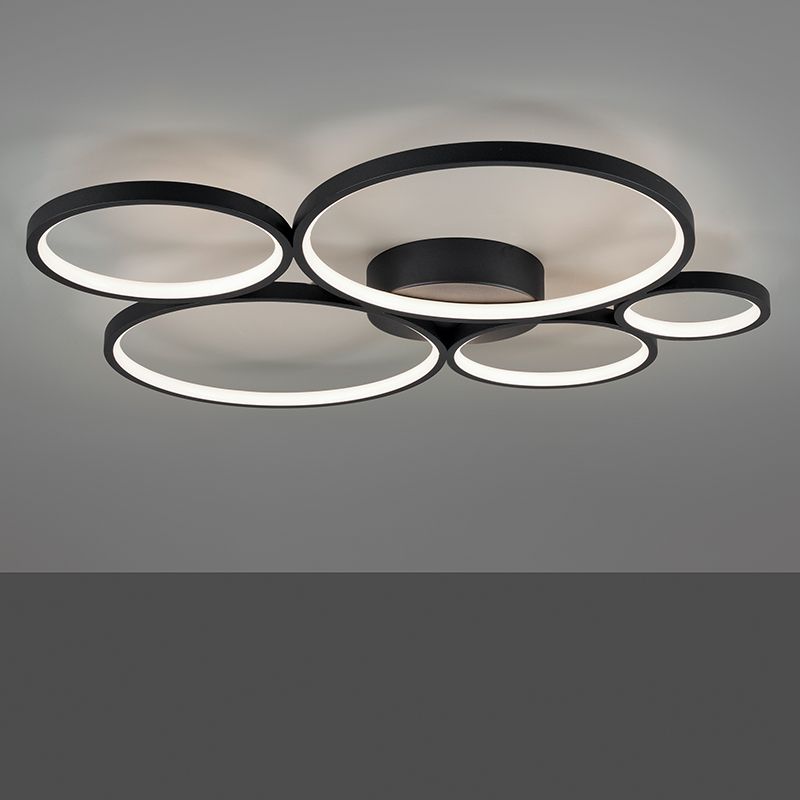 Čierna stropná lampa moderná, Robon, 49 W, LED 3000 K Čierna stropná lampa moderná, Robon, 49 W, LED 3000 K