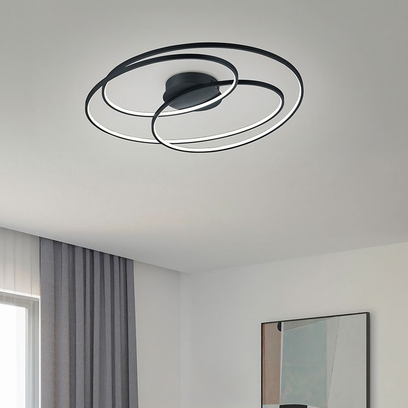 Čierna stropná lampa moderná, Sabra, 50 W, LED 3000 K