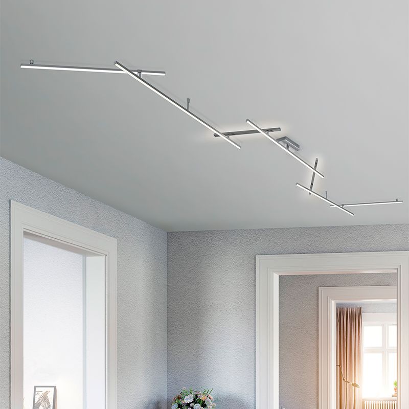 Niklová stropná lampa moderná, Kandla, 20 W, LED 3000 K Niklová stropná lampa moderná, Kandla, 20 W, LED 3000 K