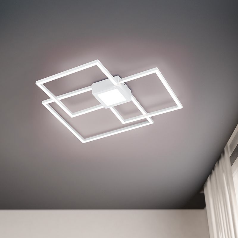 Biela stropná lampa moderná, Kimoni, 38 W, LED 4000 K, s 3-stupňovým stmievačom