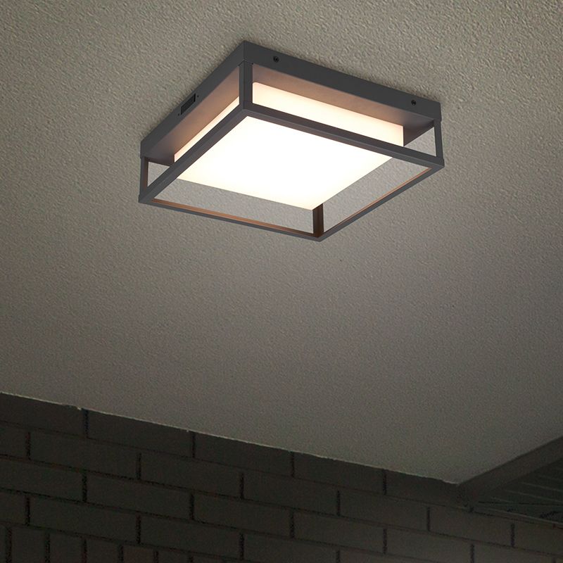 Antracité vonkajšie svietidlo kovové, Rolina, 14 W, LED white switch, IP54, s 3-stupňovým stmievačom