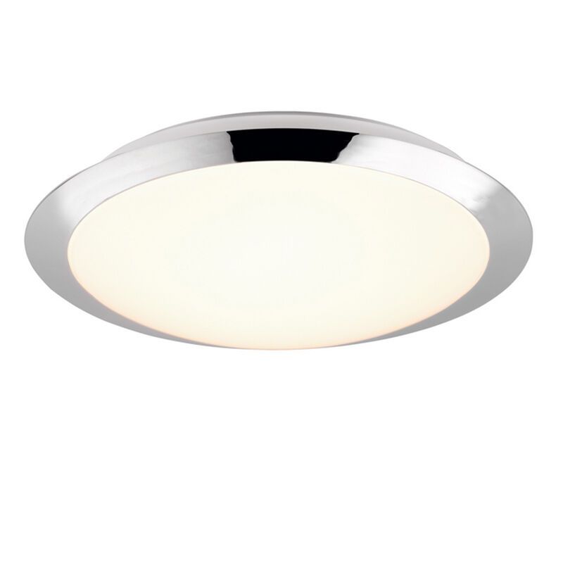 Chrómové stropné svietidlo do kúpeľne plastové, Ronan, 12 W, LED 3000 K, IP44 Chrómové stropné svietidlo do kúpeľne plastové, Ronan, 12 W, LED 3000 K, IP44